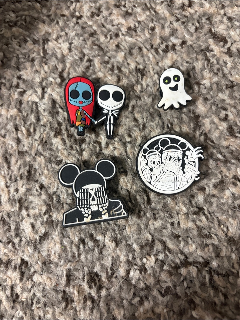 Nightmare Characters shoe charms Set - Jack, Sally, Ghost & Mickey Styles